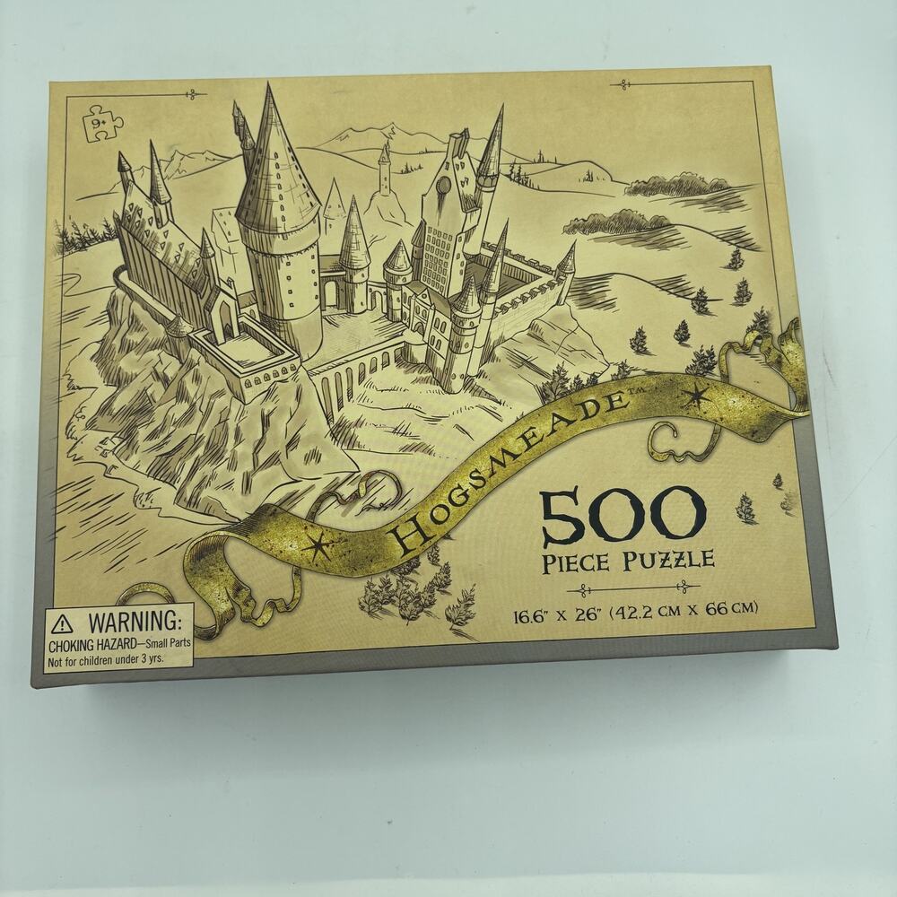 Harry Potter Hogsmeade 500 Piece Puzzle Map Hogwarts 16.6x26 Wizarding World